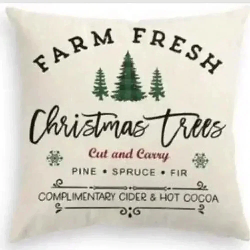 Christmas Throw Pillow Cover, 18 x 18 Inch